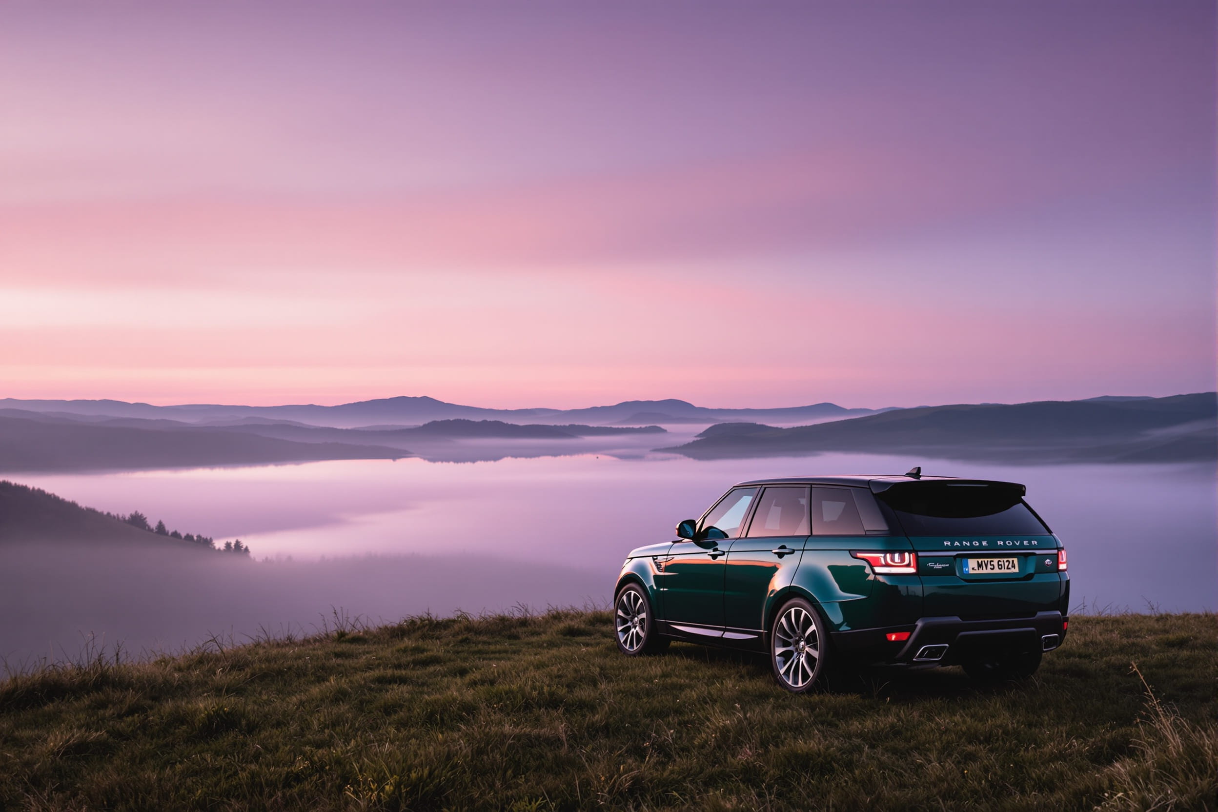 Range Rover by the lake